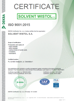 ISO 9001:2015 certificate