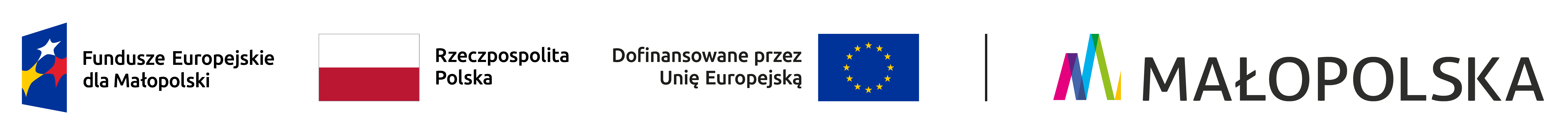 Grafika zawierająca logotypy Funduszy Europejskich dla Małopolski